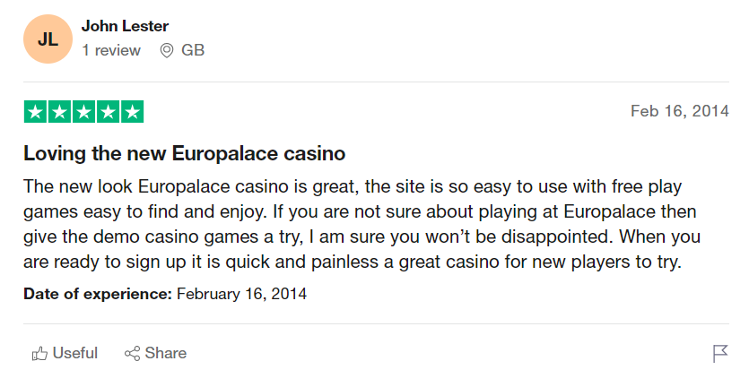 trustpilot euro palace casino review